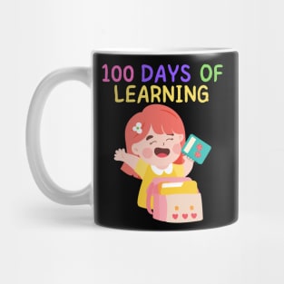 100 DAYS OF LEARNING Cute Kawaii School Girl Happy Student Mug